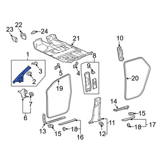 Toyota OE - Right Body A-Pillar Trim Panel
