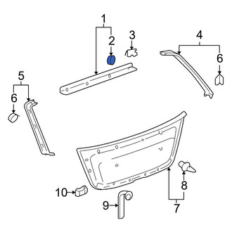 Toyota OE - Upper Inner Liftgate Trim Cover Clip