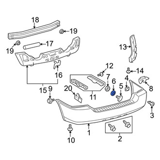 Toyota OE - Rear Bumper Cover Washer