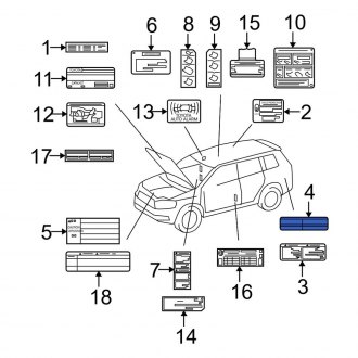 Toyota Highlander Technical Decals — CARiD.com