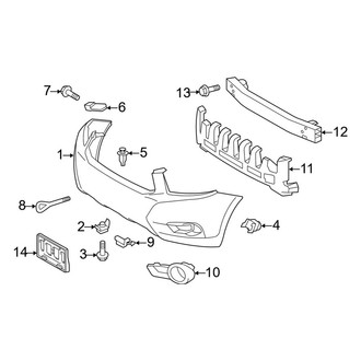 Toyota OE - Front Bumper - Bumper & Components