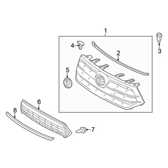 Toyota OE - Grille & Components (Base / Base Premium / Limited / SE / Sport Premium)