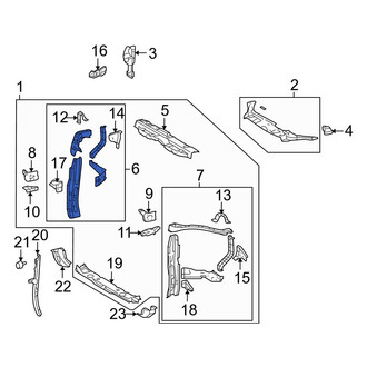 Toyota OE - Front Right Radiator Support Side Panel