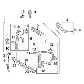 Toyota OE - Radiator Support (Base / Base Premium / Limited / Plus / SE / Sport Premium)