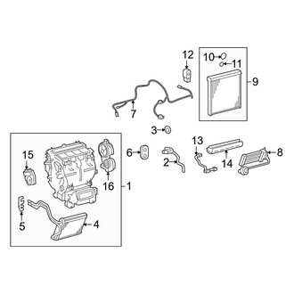 Toyota OE - Air Conditioner & Heater - Evaporator & Heater Components (USA Built)