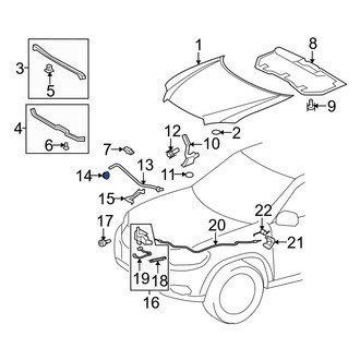 Toyota OE - Hood Prop Rod Grommet