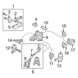 Toyota OE - Engine / Transaxle - Engine & Transmission Mounting (Japan Built), (3.5L)
