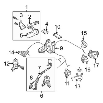 Toyota OE - Engine / Transaxle - Engine & Transmission Mounting (USA Built), (3.5L Gas)