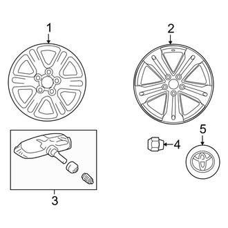 Toyota OE - Wheels (Base / Base Premium / Limited / Plus / SE / Sport Premium)