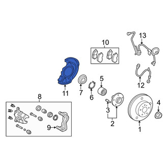 Toyota OE - Front Right Brake Dust Shield