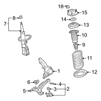 Toyota OE - Front Suspension - Suspension Components (USA Built), (Gas)