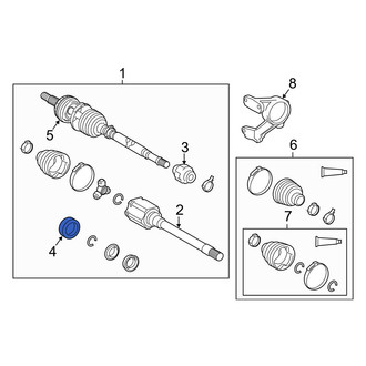 Toyota OE - Front CV Axle Shaft Carrier Bearing