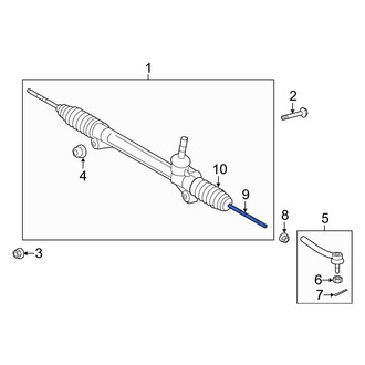Toyota OE - Left Outer Steering Tie Rod End