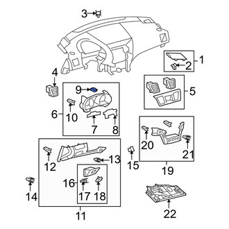 Toyota OE - Door Switch Trim Panel Clip