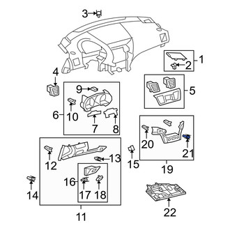 Toyota OE - Front Glove Box Door Bumper