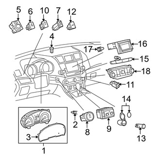 Toyota OE - Instrument Panel - Cluster & Switches (Japan Built)