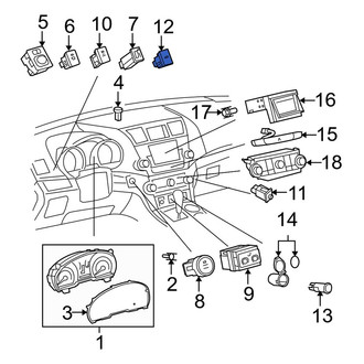 Toyota OE - Back Glass Release Switch