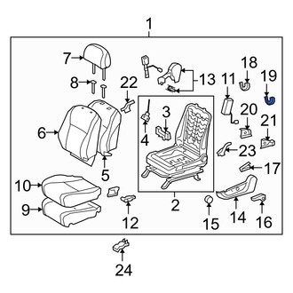 Toyota OE - Front Right Inner Seat Back Recliner Adjustment Mechanism Cover