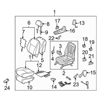 Toyota OE - Seats & Tracks - Passenger Seat Components (Japan Built, Manual)