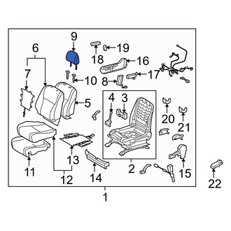 Toyota OE - Front Left Headrest
