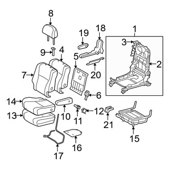Toyota OE - Seats & Tracks - Second Row Seats (USA Built, Right Seat)