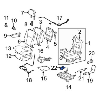 Toyota OE - Center Left Seat Track Cover