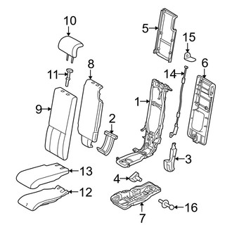 Toyota OE - Seats & Tracks - Second Row Seats (USA Built, Center Seat), (Gas)