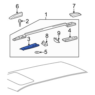 Toyota OE - Front Left Roof Luggage Carrier Side Rail Gasket