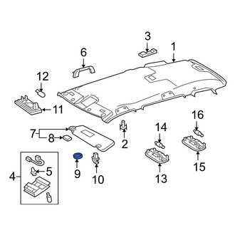 Toyota OE - Sun Visor Cap