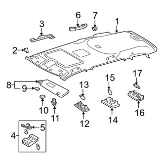 Toyota OE - Roof - Interior Trim (Japan Built, With Sunroof), (2.7L / 3.5L)