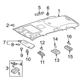 Toyota OE - Roof - Interior Trim (USA Built, With Sunroof), (Gas)