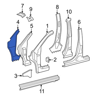 Toyota OE - Right Inner Body A-Pillar