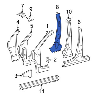 Toyota OE - Left Inner Body B-Pillar