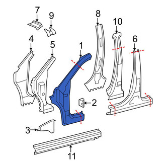Toyota OE - Left Outer Body A-Pillar