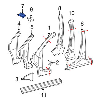 Toyota OE - Right Body B-Pillar Extension