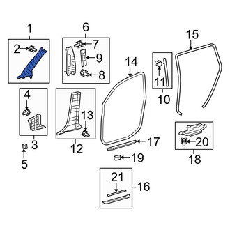 Toyota OE - Left Body A-Pillar Trim Panel