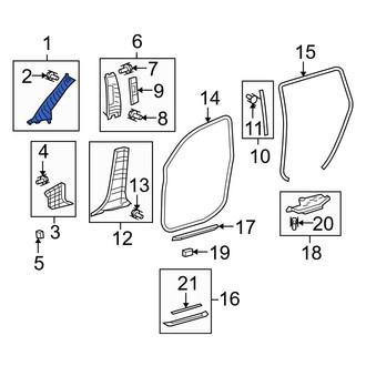 Toyota OE - Left Body A-Pillar Trim Panel