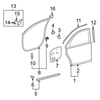 Toyota OE - Front Door Seal Clip