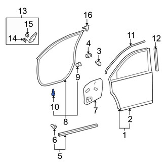 Toyota OE - Front Door Seal Clip