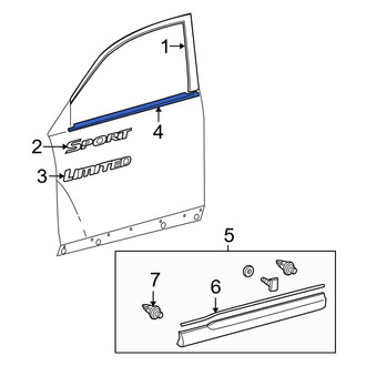 Toyota OE - Front Right Door Belt Molding