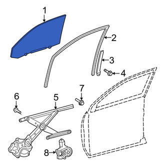 Toyota OE - Front Left Door Glass