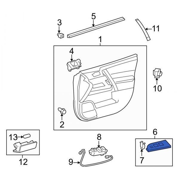 Door Window Switch Bezel