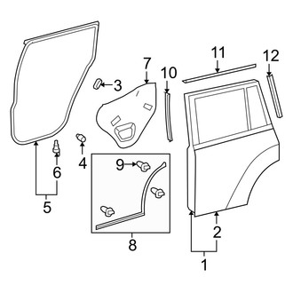 Toyota OE - Rear Door - Door & Components (Gas)