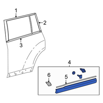 Toyota OE - Rear Left Door Molding