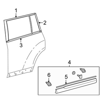 Toyota OE - Rear Door - Exterior Trim (Gas)