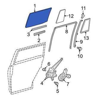 Toyota OE - Front Left Door Glass