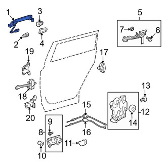 Toyota OE - Rear Outer Exterior Door Handle