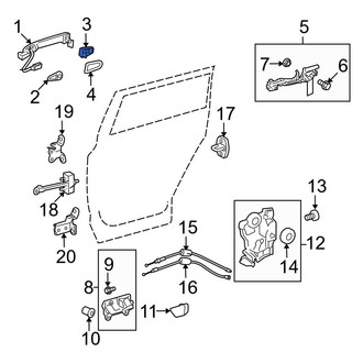 Toyota OE - Rear Exterior Door Handle Cover