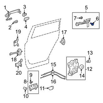 Toyota OE - Rear Outer Exterior Door Handle Bolt
