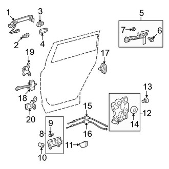 Toyota OE - Rear Door - Lock & Hardware (USA Built)